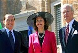 Casal Real da Suécia inicia visita oficial à Itália